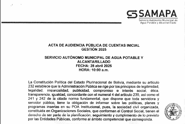Acta rendición inicial 2025
